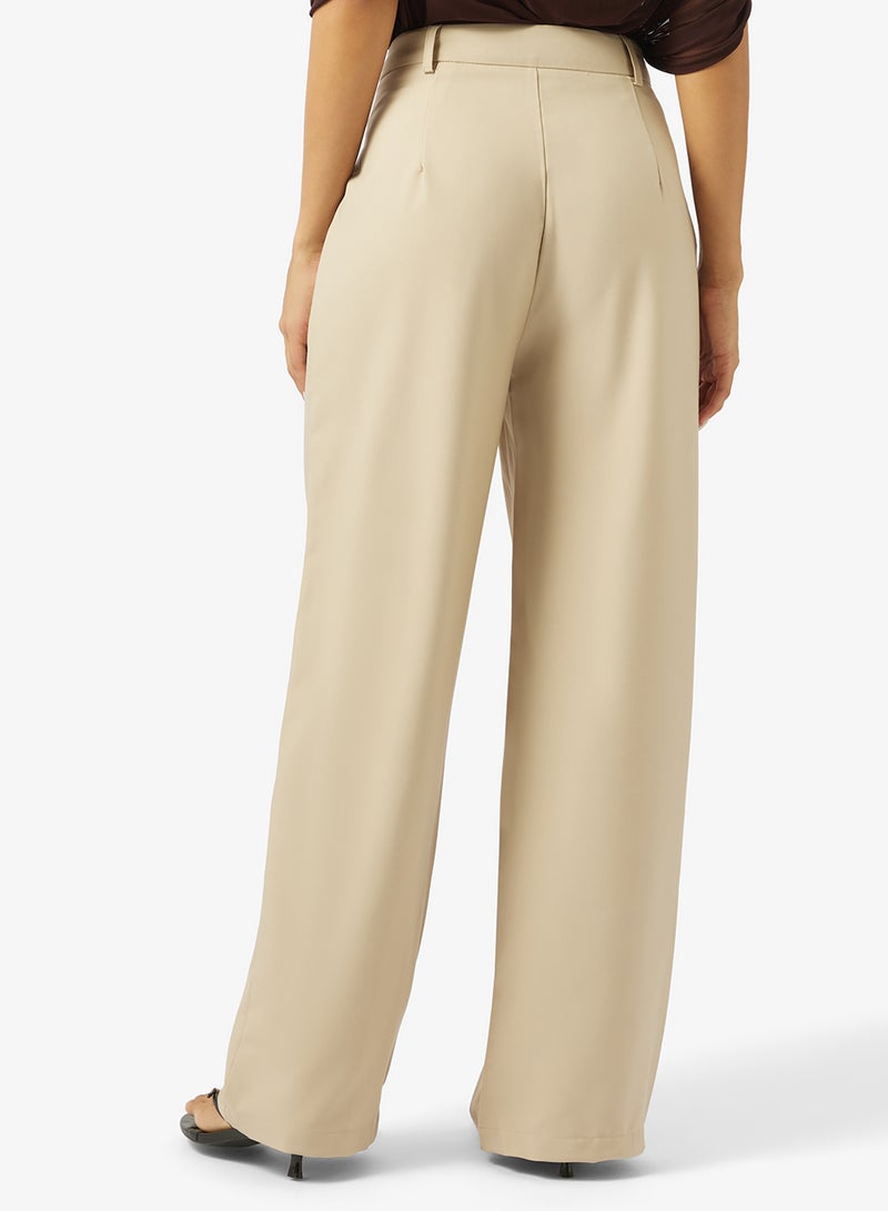 Ginger Pleat Detail Wide Fit Pants - Image 3